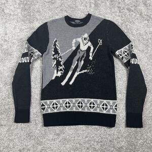 Todd Synder Sweater Mens Small Merino Wool Ski Retro Fair Isle Winter Graphic